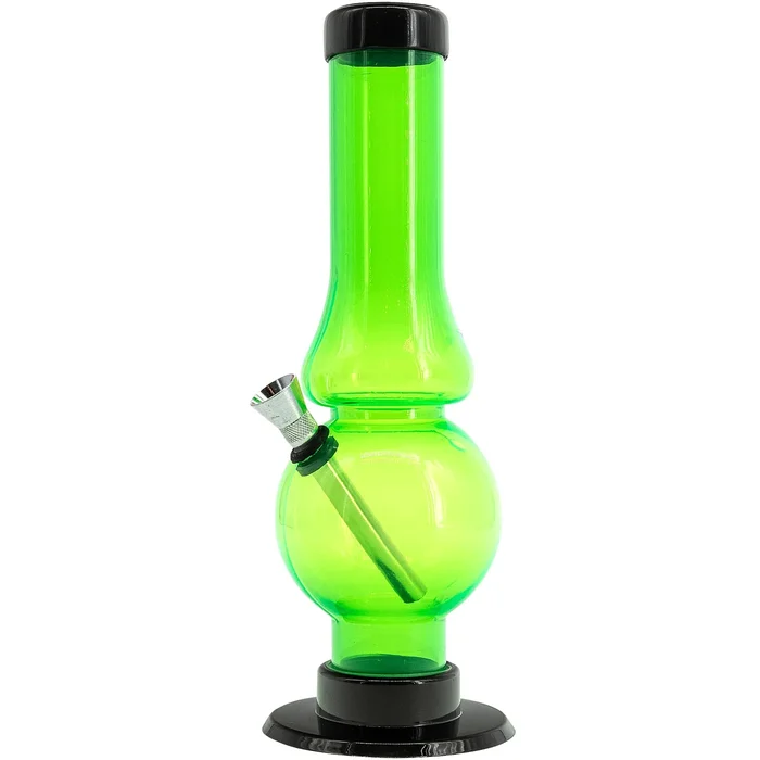 JM Enterprises 6-9″ Acrylic Straight Tube Bubble Flare Bong – Multiple Colors