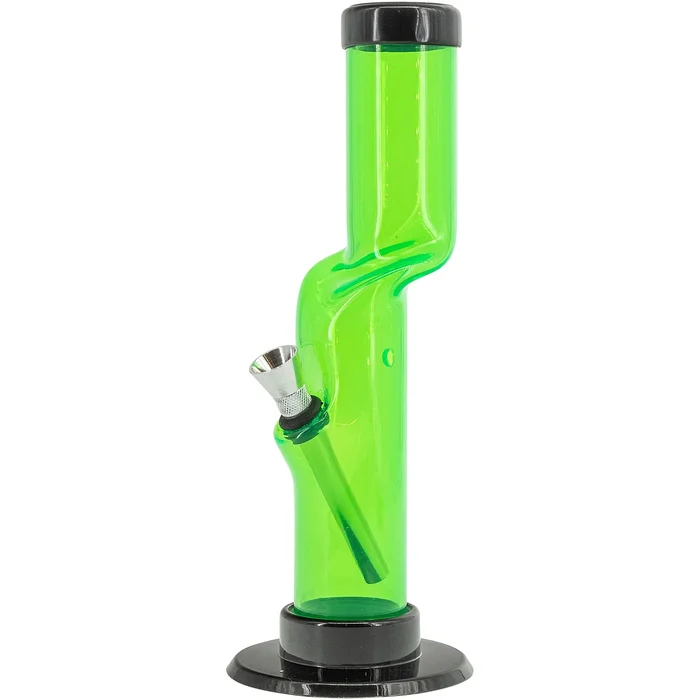 JM Enterprises 9-12″ Acrylic Kink Neck Bong – Multiple Colors