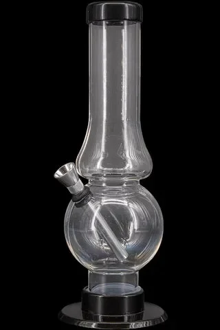 JM Plastics Acrylic Straight Tube Bubble Flare Bong