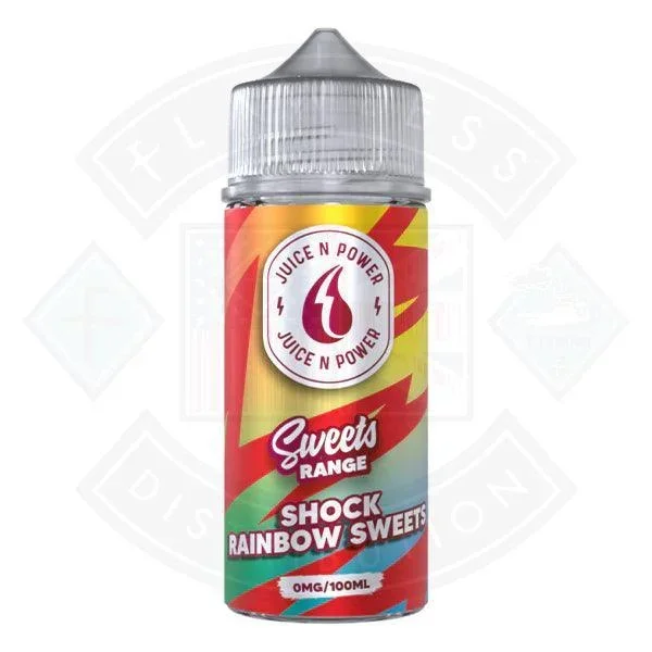 Juice N Power Shock Rainbow Sweets 0mg 100ml Shortfill
