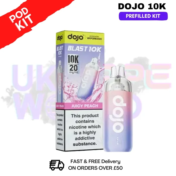 Juicy peach Dojo Blast 10K Puff Prefilled Kit