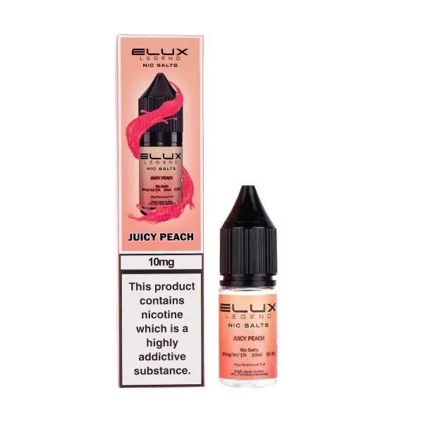 Juicy Peach Nic Salt E-Liquid by Elux Legend
