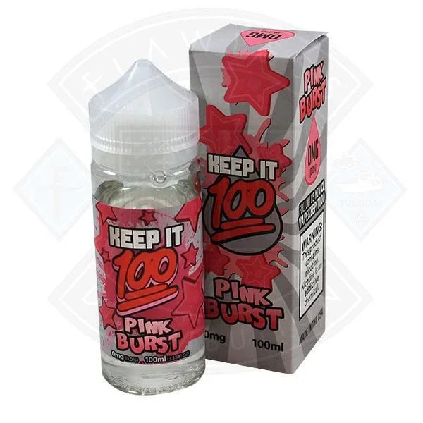 KEEP IT 100 – PINK BURST 0MG 100ML SHORTFILL E-LIQUID