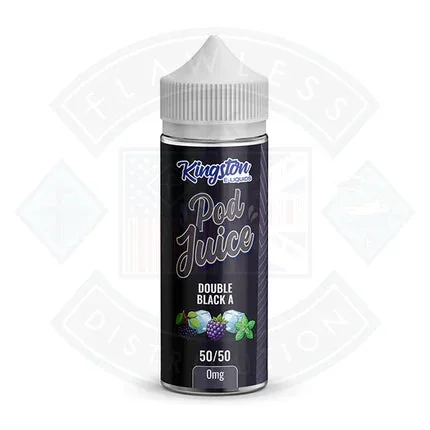 Kingston Double Black A Pod Juice 50/50 0mg 100ml Shortfill