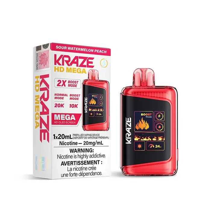 Kraze HD Mega Disposable – Sour Watermelon Peach
