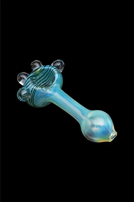LA Pipes Glass Spoon Pipe – The Spiral Marble Head