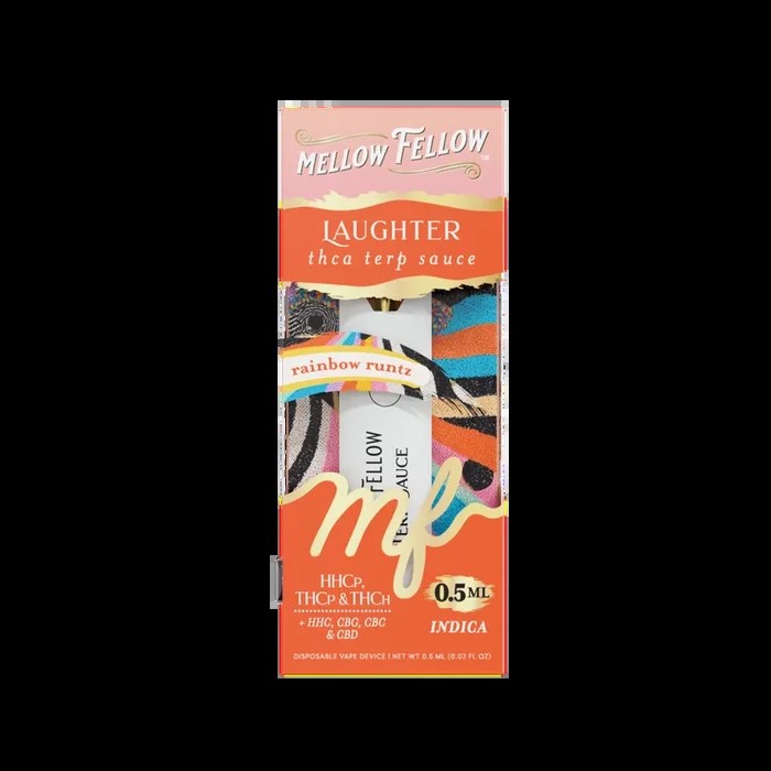 Laughter Blend 0.5ml Terp Sauce Disposable Vape – Rainbow Runtz (Indica)