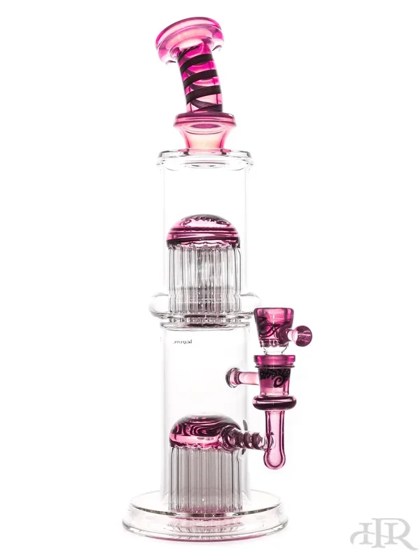 Leisure Glass – Elite Telemagenta 26/29 Double Tree Perc Flower Tube (15 “)