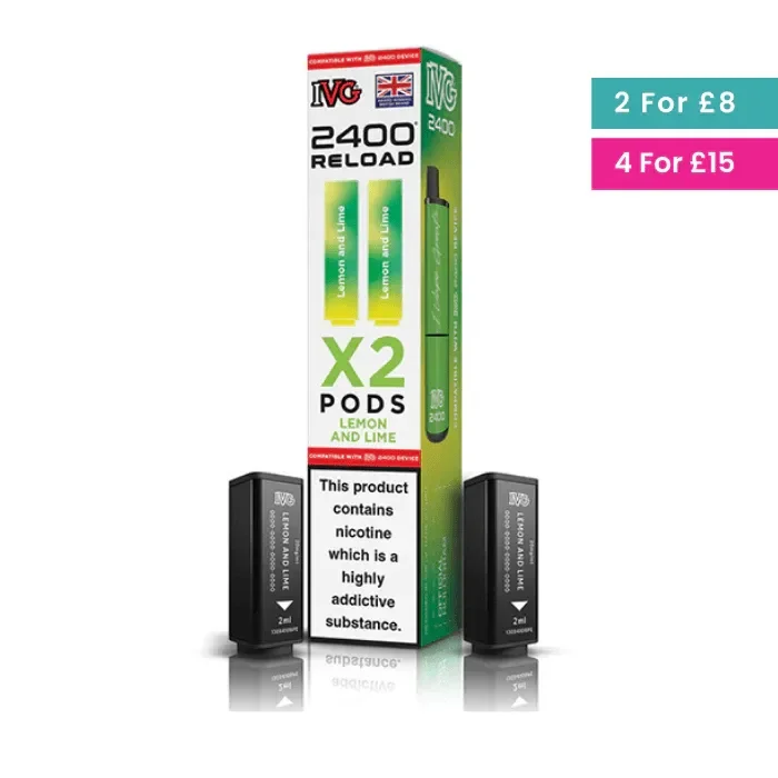 Lemon Lime – IVG 2400 Reload 2-in-1 Prefilled PODS