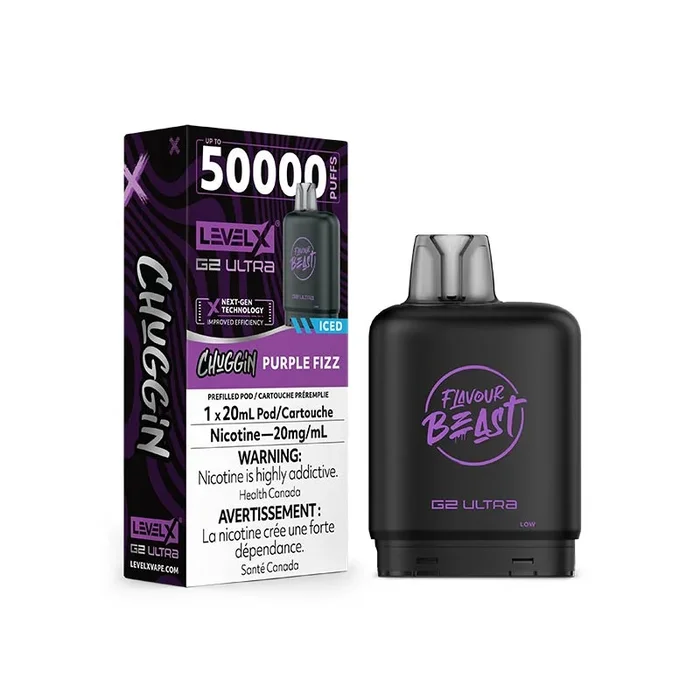 Level X Flavour Beast G2 Ultra Pod – Chuggin’ – Purple Fizz Ice