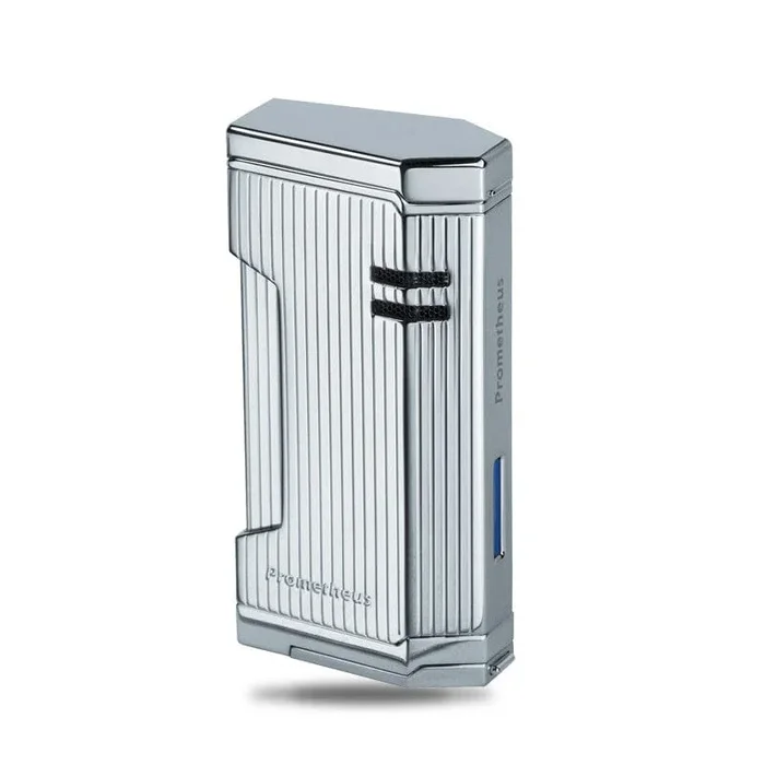 Magma X Chrome Vertical Lines Triple Torch Lighter