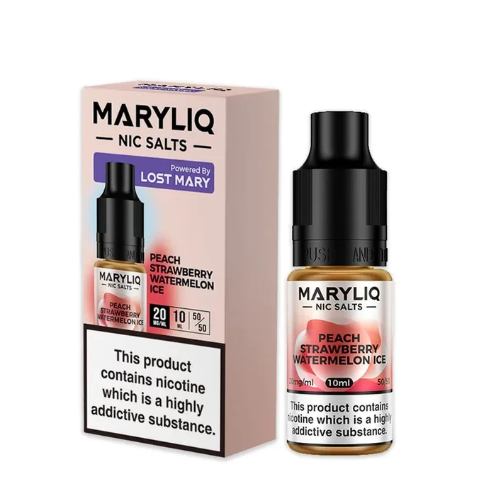 MaryLiq Nic Salt Peach Strawberry Watermelon Ice