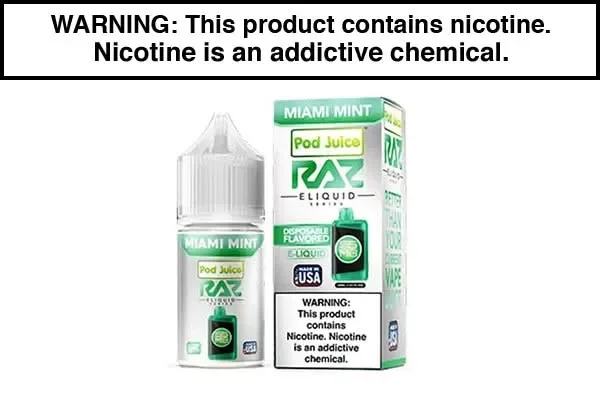 MIAMI MINT BY POD JUICE SALTS X RAZ 30ML