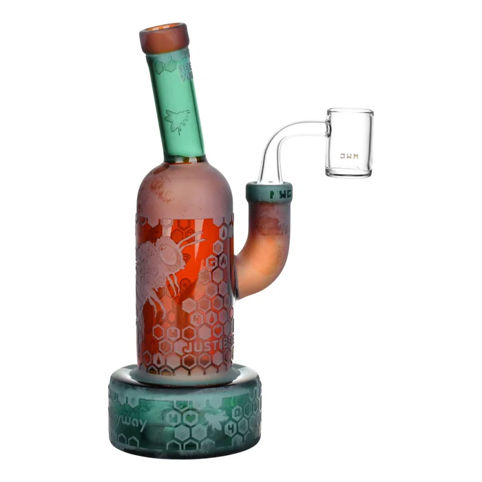 Milkyway Glass The Pollinator Dab Rig | Amber | 8″ | 14mm F