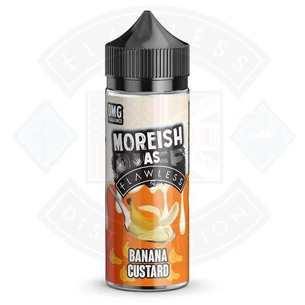 Moreish As Flawless Banana Custard 100ml 0mg shortfill e-liquid