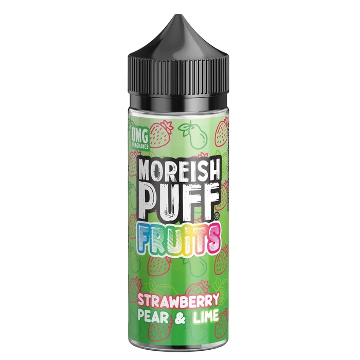 Moreish Puff Fruits Strawberry, Pear & Lime 0mg 100ml Shortfill E-Liquid