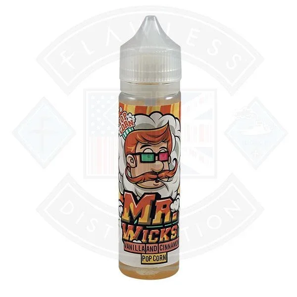 Mr Wicks Vanilla and Cinnamon Popcorn 0mg 50ml Shortfill e-liquid