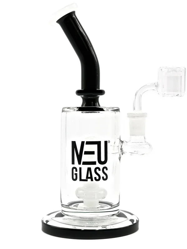NEU Glass Water Pipe for Concentrates with Shower Head – Bubble Middle (9″)