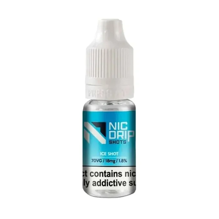 Nic Drip 18mg/70vg Nic Ice Shots – 100 Pack