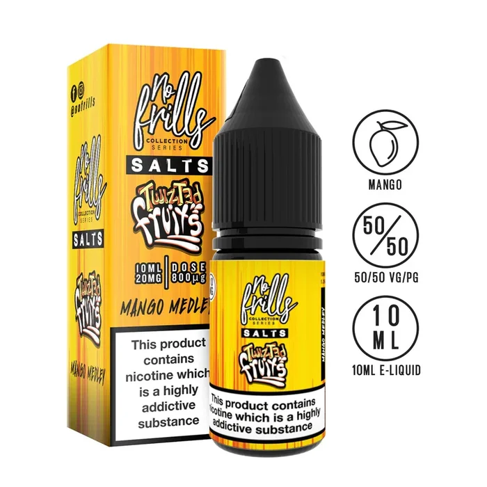 No Frills Salts – Twizted Fruits: Mango Medley Nic Salt 10ml