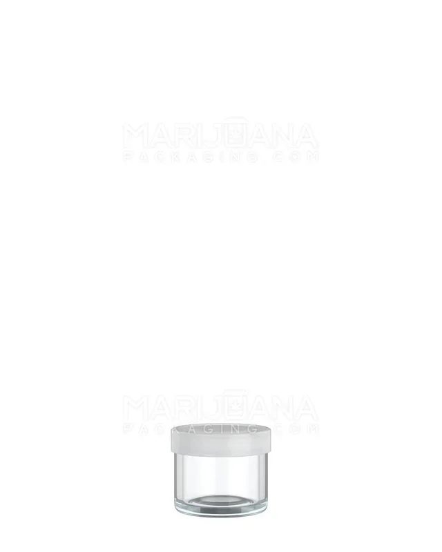 No Neck Clear Glass Concentrate Jar w/ Clear Cap | 23mm – 6mL – 1008 Count