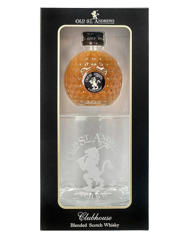 Old St Andrews Clubhouse Blended Scotch Whisky Miniature with Tumbler Gift Set, 5 cl