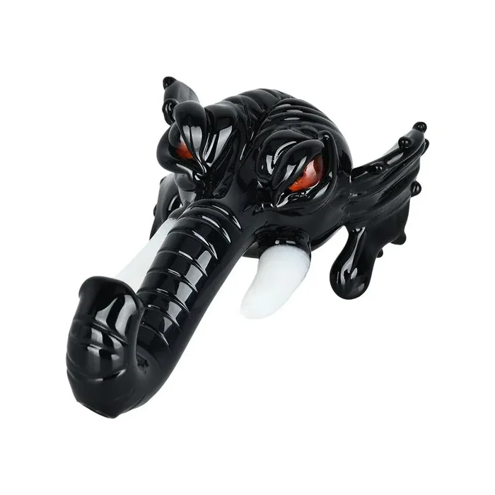 Ominous Elephant Head Glass Hand Pipe | 5″