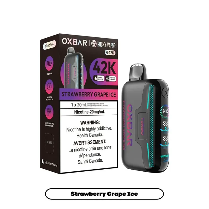 OXBAR Rocky Vapor G42K Disposable Vape – Strawberry Grape Ice