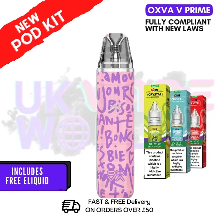 Oxva Xlim GO Pod Vape Kit GRAFFITI PINK | £9.99 + FREE LIQ