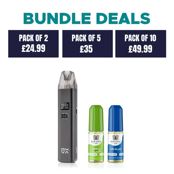 Oxva Xlim V2 Pod System + Bar Juice 5000 Nic Salts Vape Kit Bundle