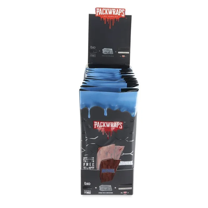 Packwraps X Twisted Hemp Designer Hemp Wraps -2 Wraps Per Pack – Various Flavors – (10 Count Display)