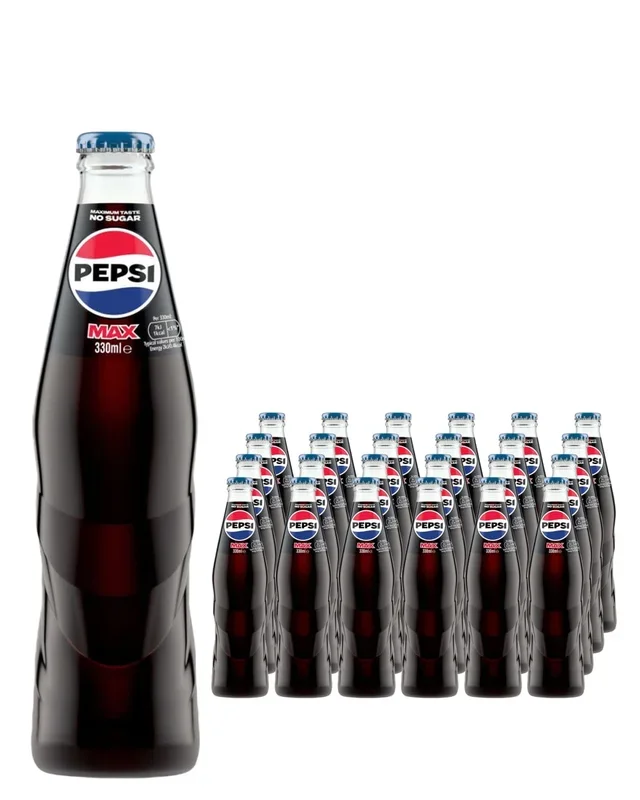 Pepsi Max Glass Bottle Multipack, 24 x 330 ml