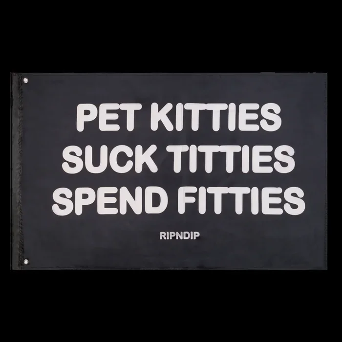 Pet Kitties Flag (Black)