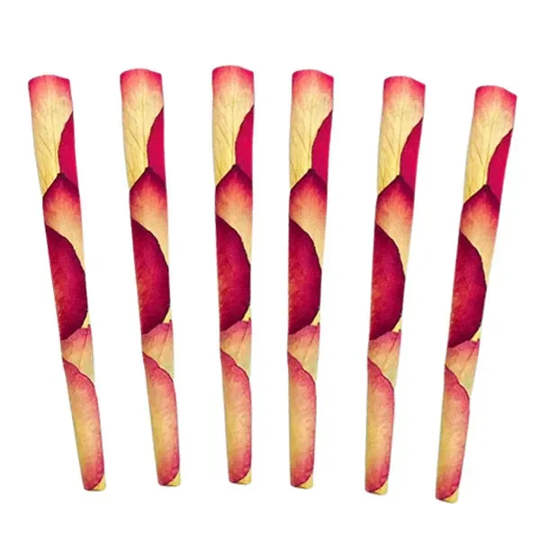 PETALS Malibu Organic Rose Petal Cones 6-Pack | Luxurious Herbal Rolling Papers
