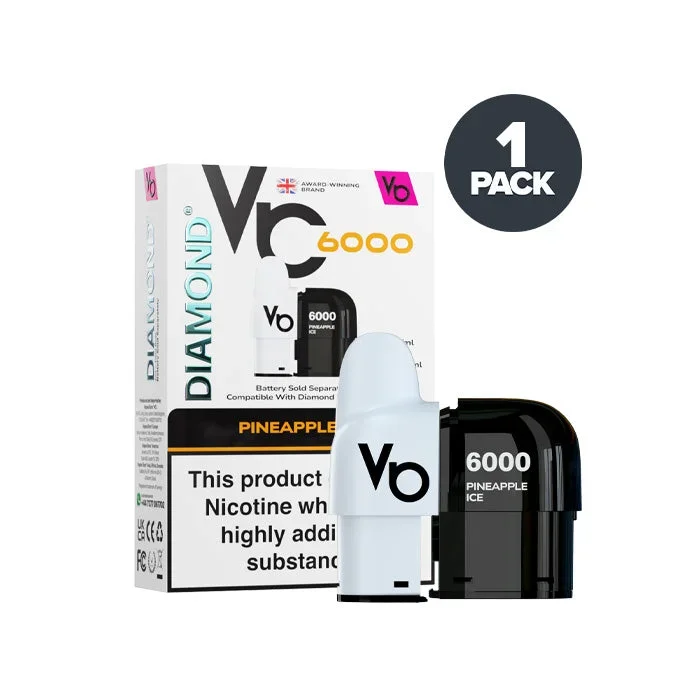 Pineapple Ice Vapes Bars Diamond 6000 Prefilled Pods