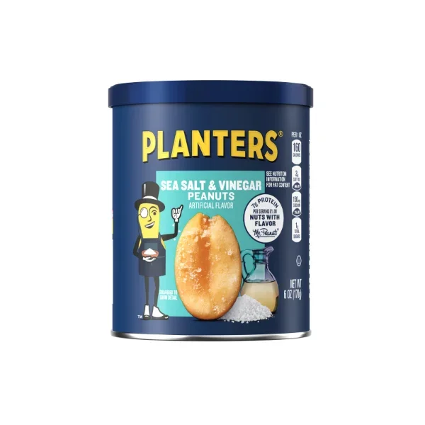 Planters Sea Salt & Vinegar Peanuts 6OZ (170g)