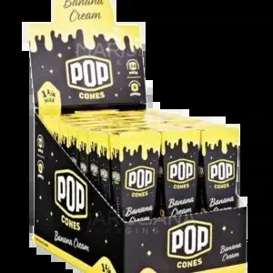 Pop Cones – Pre-Rolled King Cones w/ Flavored Tip | Banana Cream