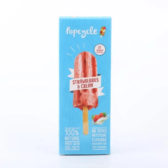 Popcycle Strawberries & Cream Ice Cream 90grm