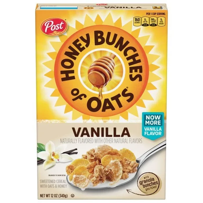Post Honey Bunches Vanilla Cereal 340g