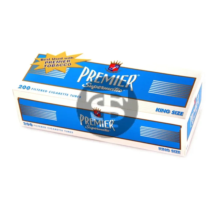 Premier Filter Tubes King Size Light 5 Cartons of 200
