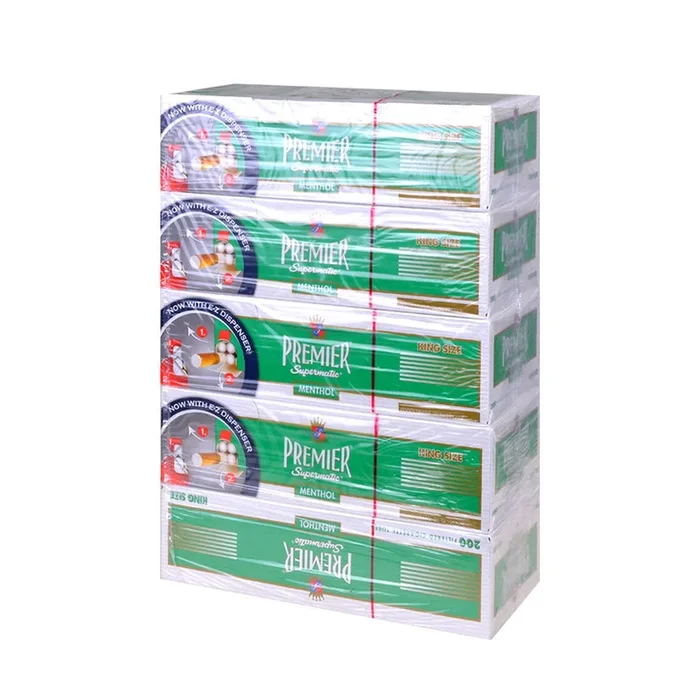 Premier Filter Tubes Menthol 5 Cartons of 200