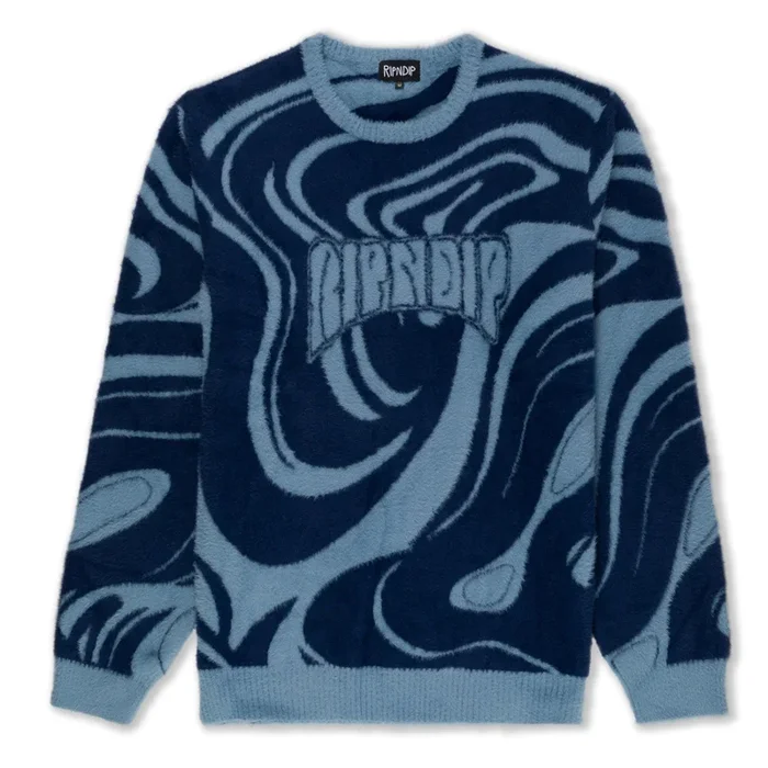Psychedelic Mohair Knit Sweater (Dark Slate)