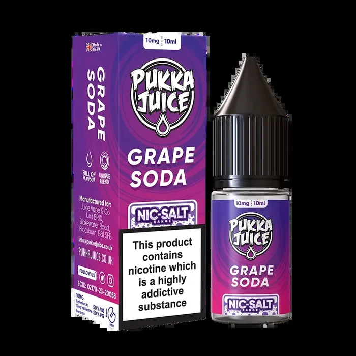 Pukka Juice Nic Salt E-Liquid Grape Soda