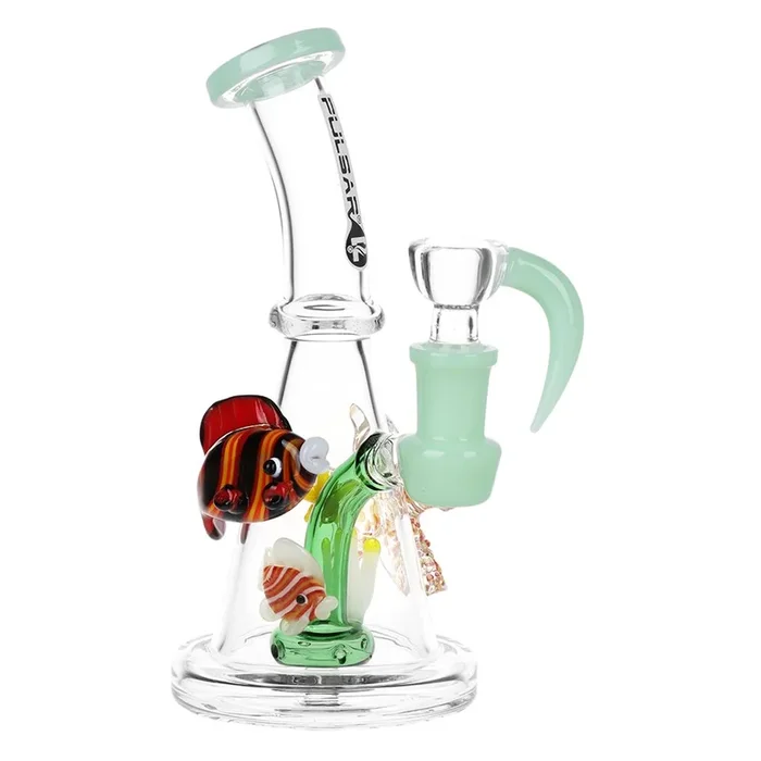 Pulsar Just Keep Swimming Glass Water Pipe – 6.5″ / 14mm F