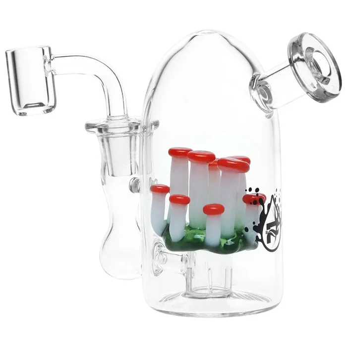 Pulsar There’s Not Mushroom Left In Here Mini Glass Dab Rig – 4.75″ / 14mm F