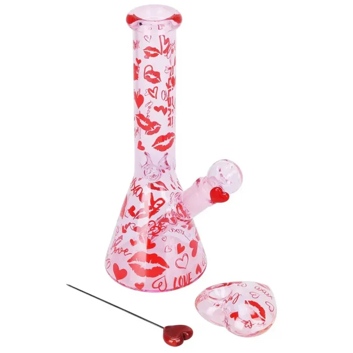 Pulsar Valentine’s XOXO Beaker Bong & Hand Pipe Set