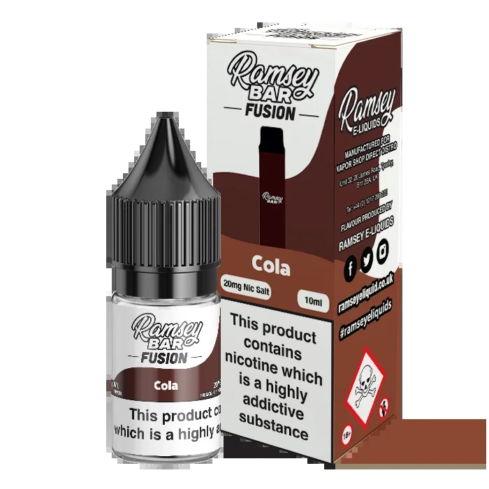 Ramsey Bar Fusion Cola Ice 10ml Nic Salt