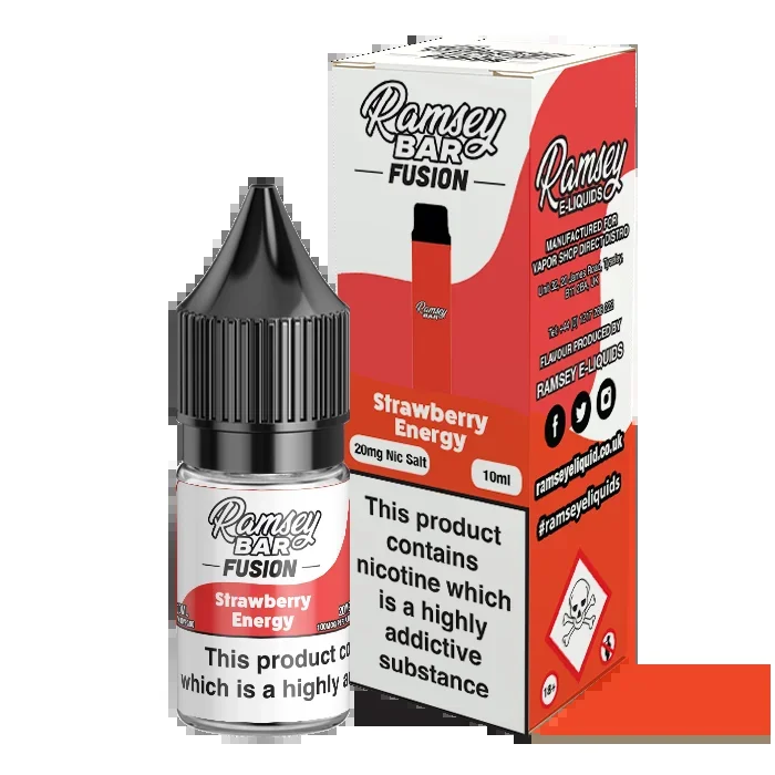 Ramsey Bar Fusion Strawberry Energy 10ml Nic Salt