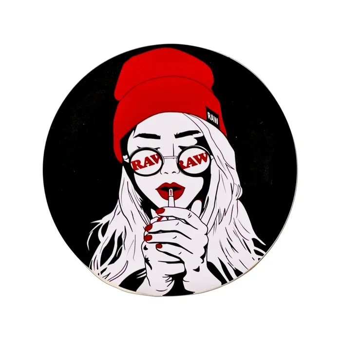 RAW Art Deco Smoking Girl Sticker