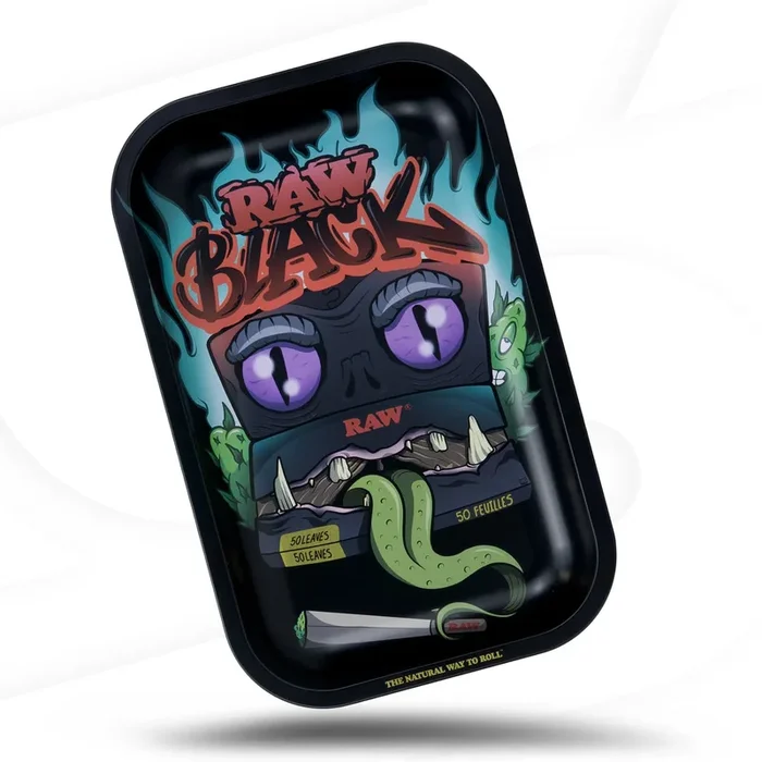 RAW Black Monster Rolling Tray for Smoking Accessories